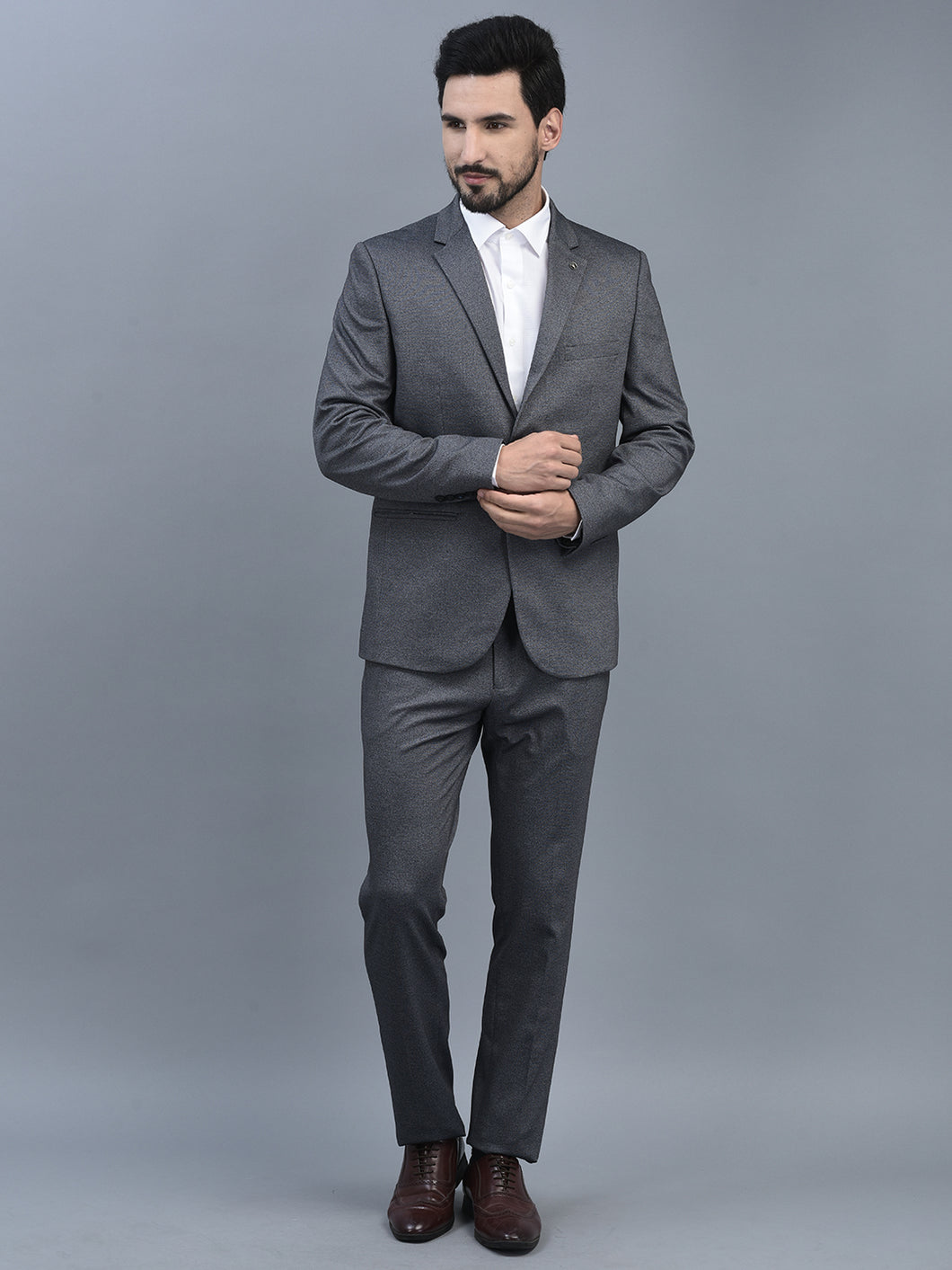 Canoe Men Long Sleeve Shawl Collar Tailored Fit Suit