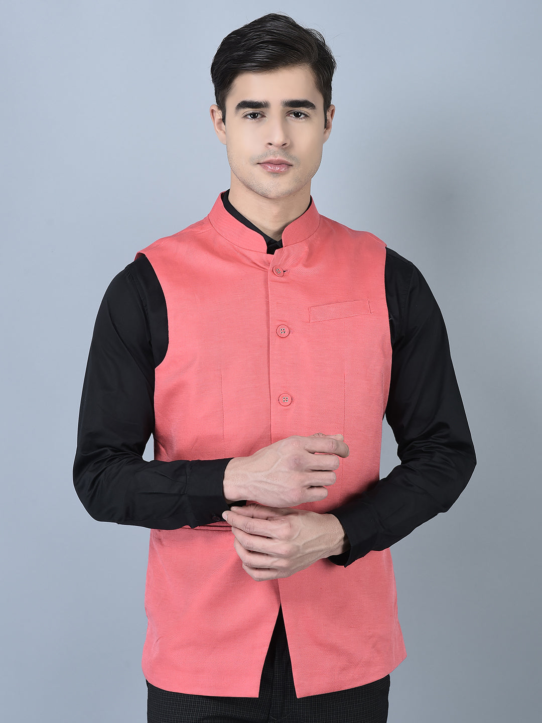 Canoe Men Round Neck Front Three Pocket Urban Waistcoat