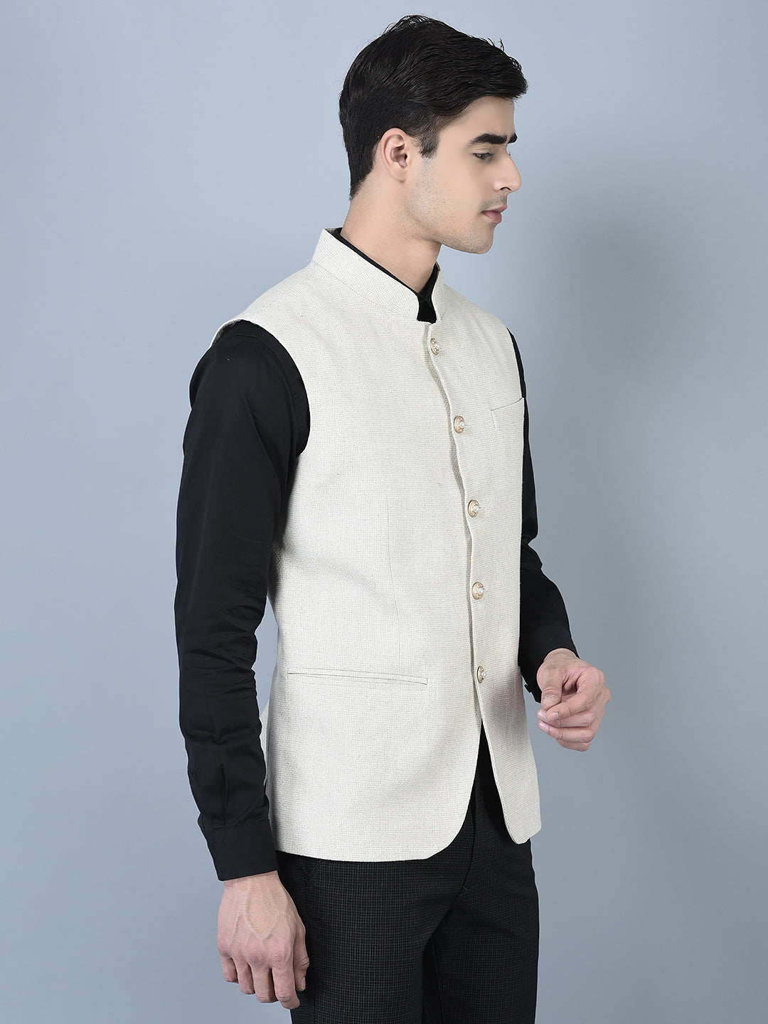 CANOE MEN Casual Waistcoat  Beige Color