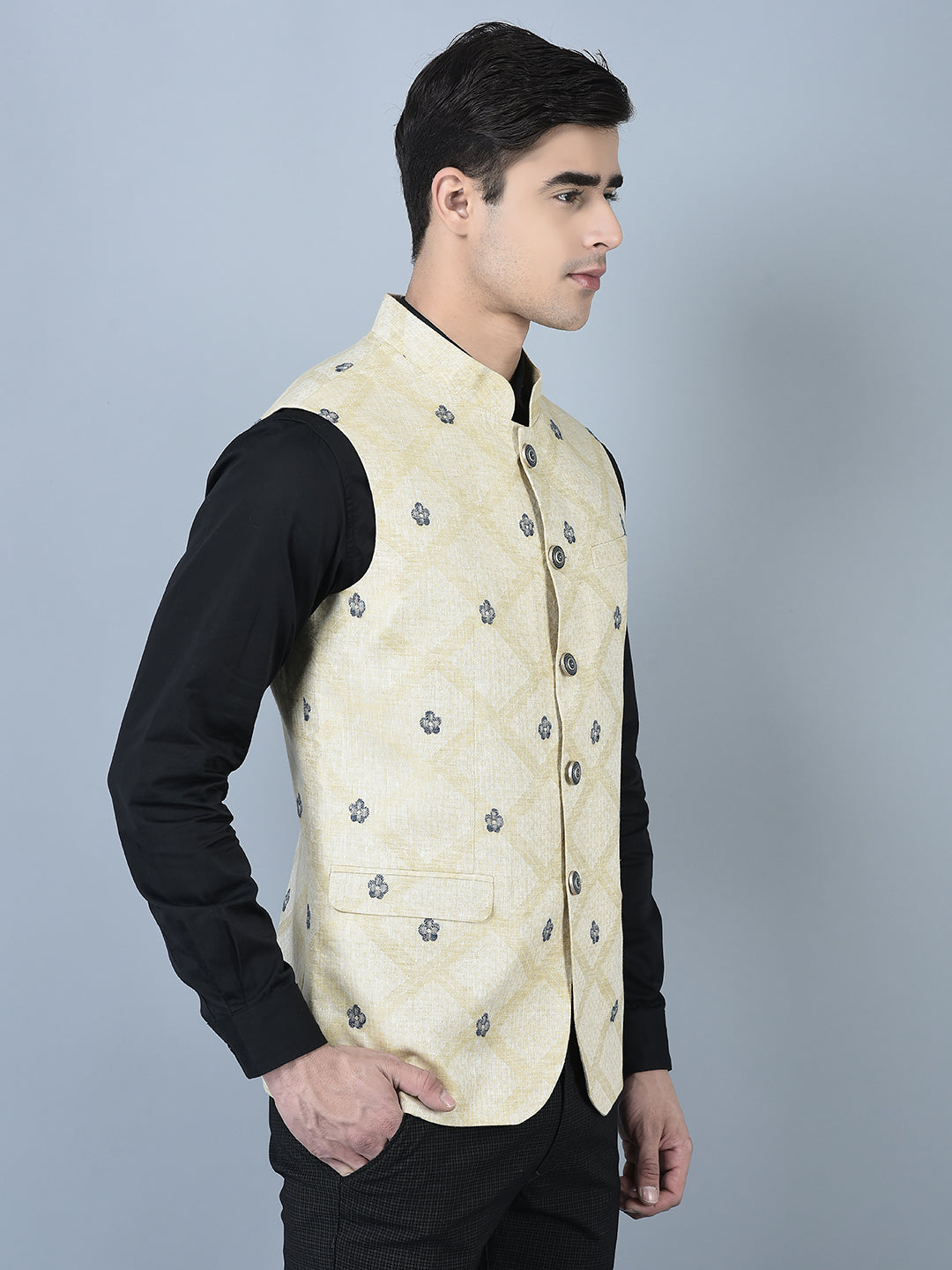 CANOE MEN Casual Waistcoat  Beige Color