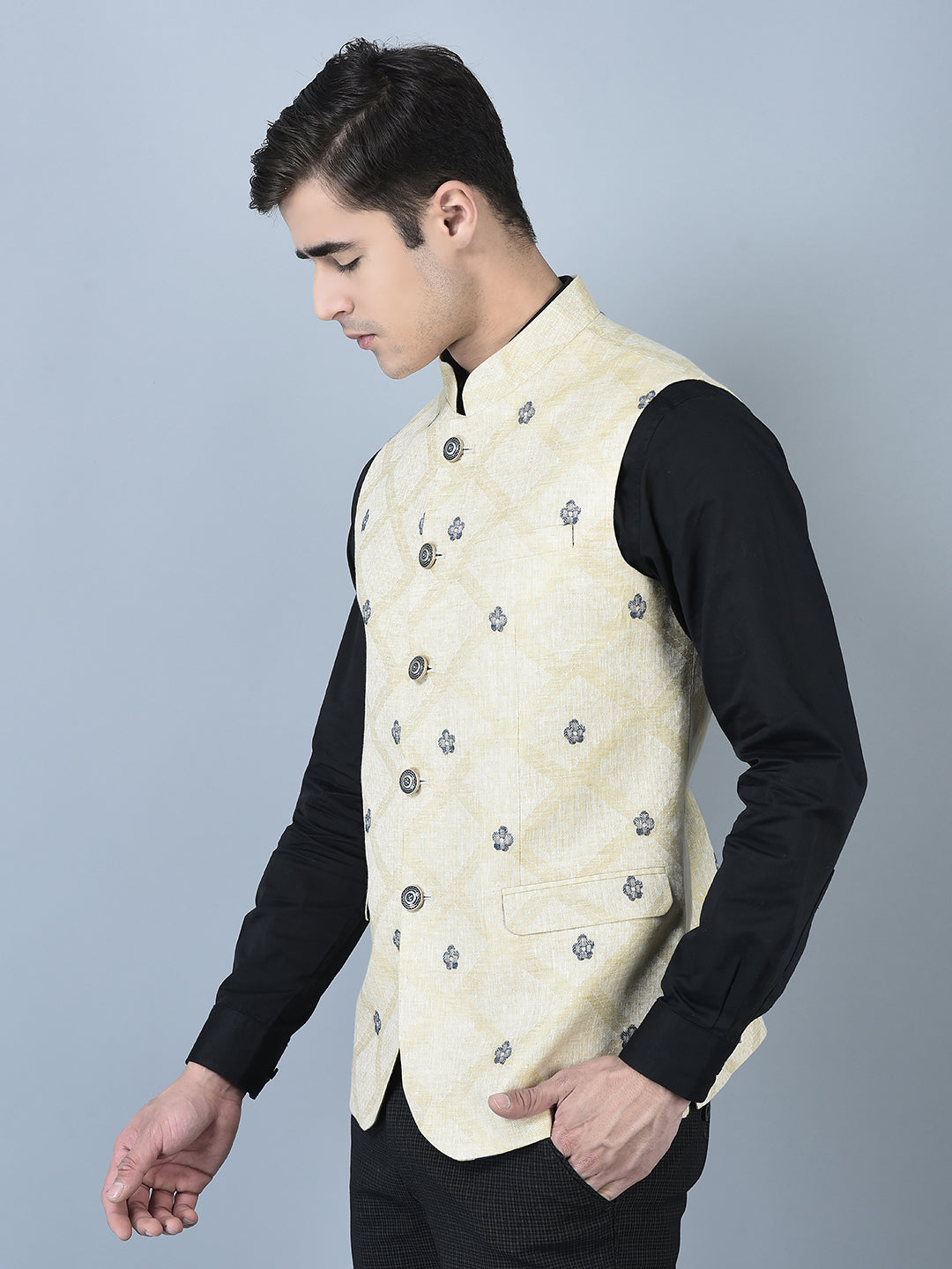 CANOE MEN Casual Waistcoat  Beige Color