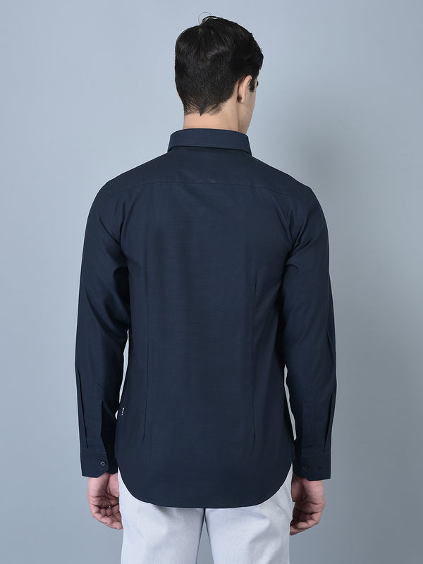 Canoe Exclusive Combed Cotton- Ultra Soft Fabric Navy Shirt for men – Soft & Durable