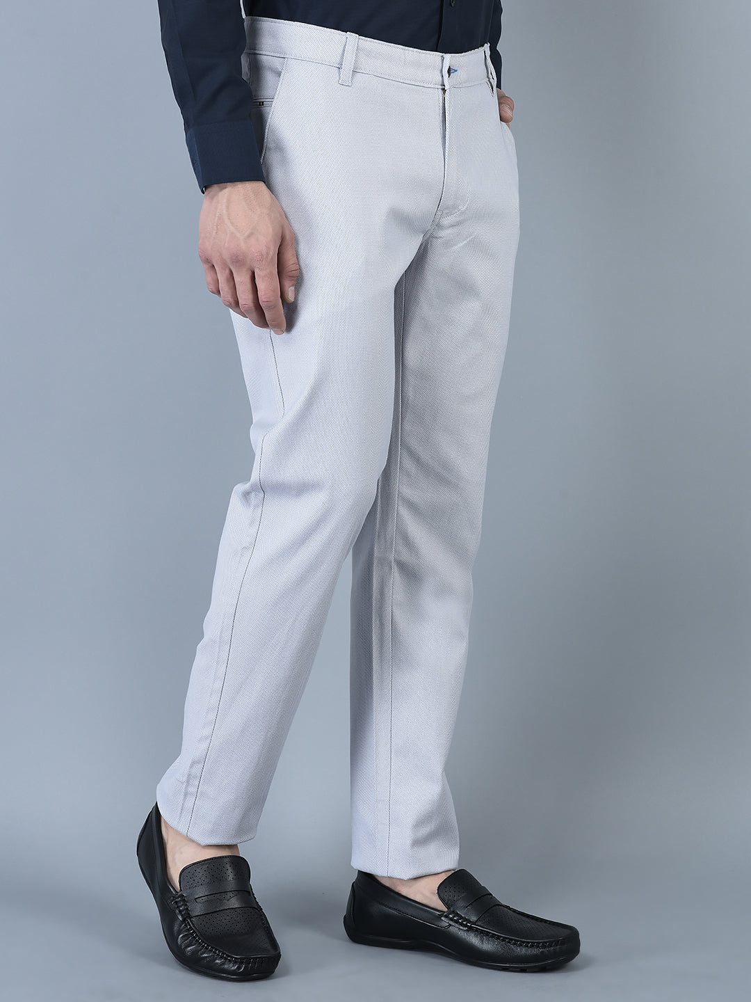 Canoe Men Casual Cotton Fabric Button Closure Self Design