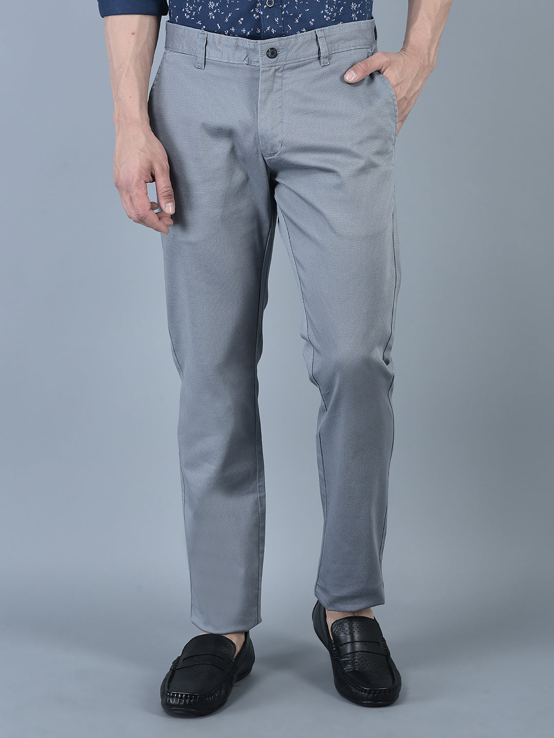 Canoe Men Casual  Beige Color Cotton Fabric Button Closure Self Design