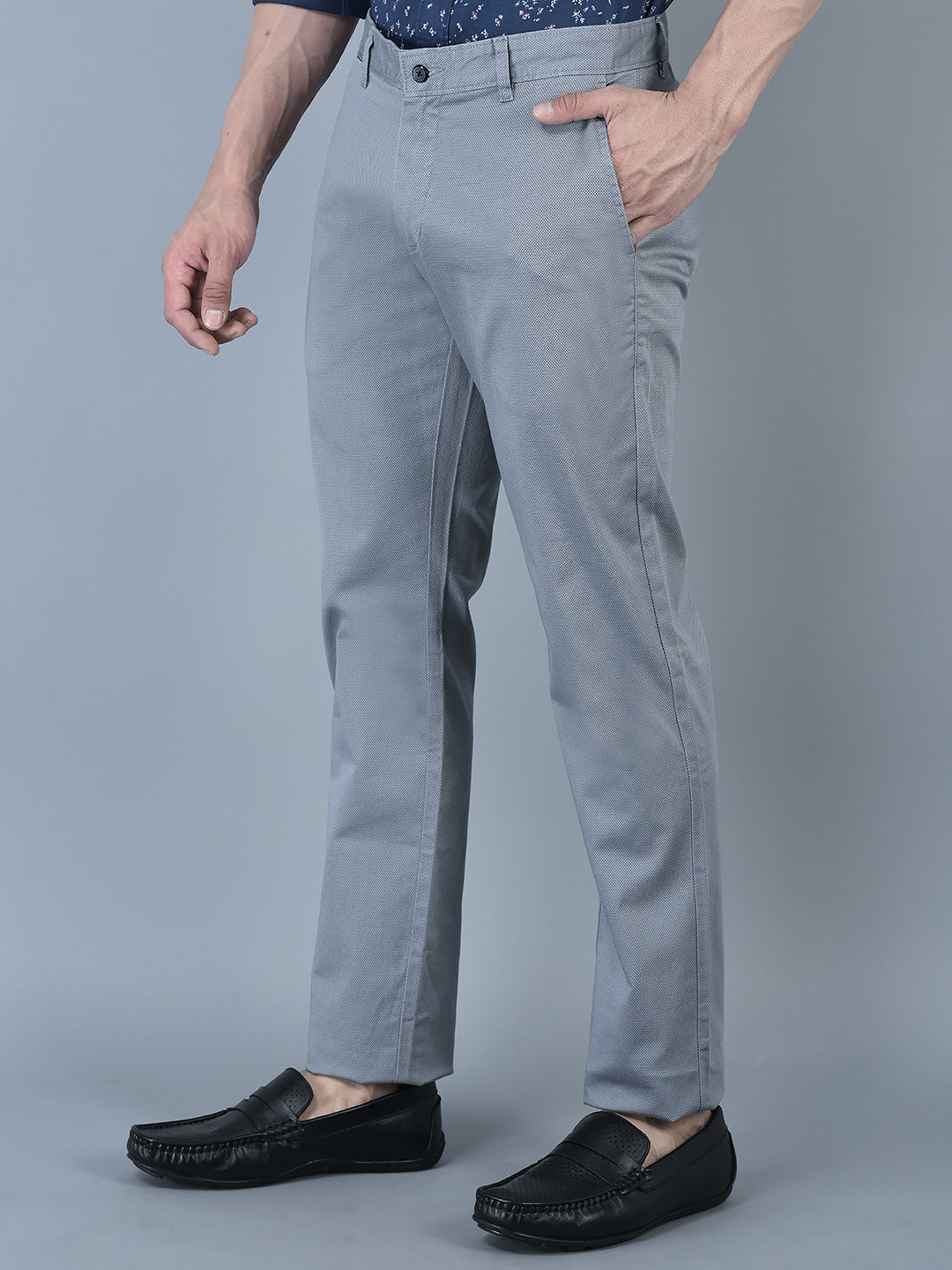 Canoe Men Casual  Beige Color Cotton Fabric Button Closure Self Design