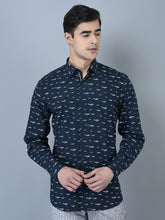 Load image into Gallery viewer, CANOE MEN Casual Shirt Grey Color Cotton Fabric Button Closure Printed
