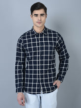 Load image into Gallery viewer, CANOE MEN Casual Shirt Blue Color Cotton Fabric Button Closure Striped
