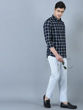 Load image into Gallery viewer, CANOE MEN Casual Shirt Blue Color Cotton Fabric Button Closure Striped
