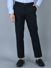 Load image into Gallery viewer, CANOE MEN Casual  Trouser NAVY Color Cotton Fabric Button Closure Checked
