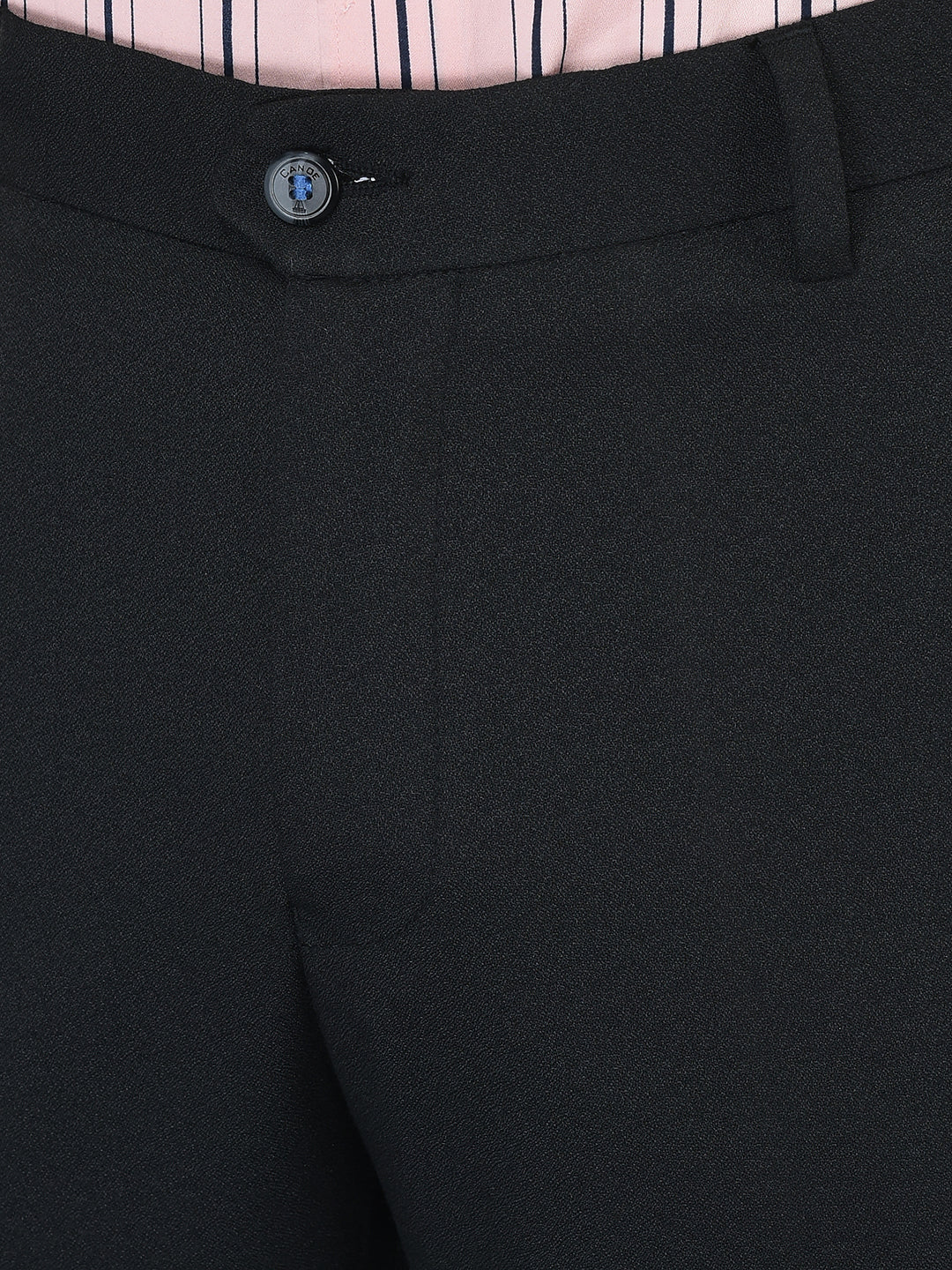 CANOE MEN Formal Trouser  BLACK Color