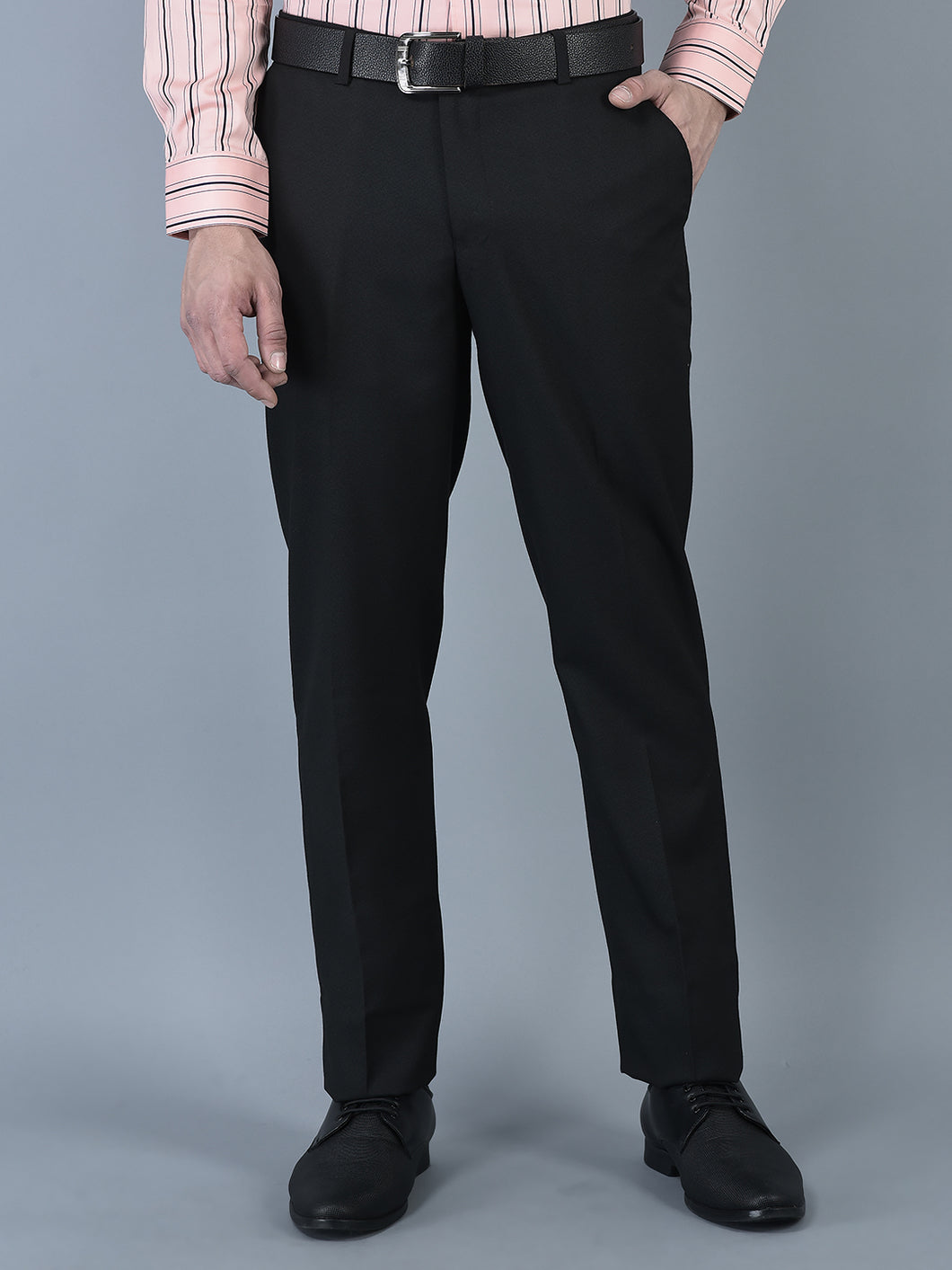 CANOE MEN Formal Trouser  BLACK Color