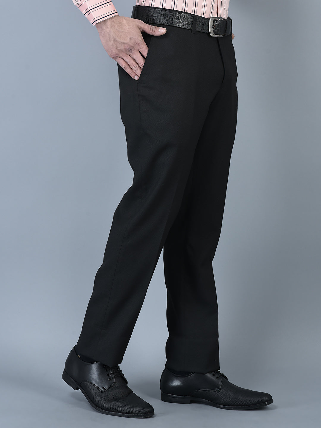 CANOE MEN Formal Trouser  BLACK Color