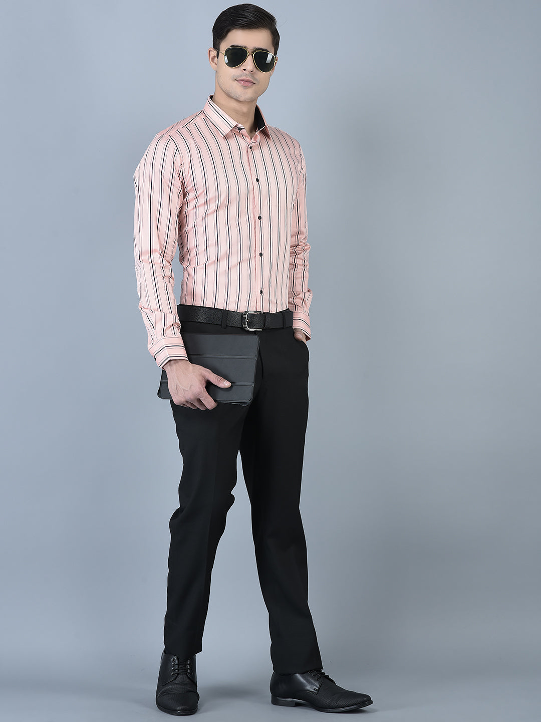 CANOE MEN Formal Trouser  BLACK Color