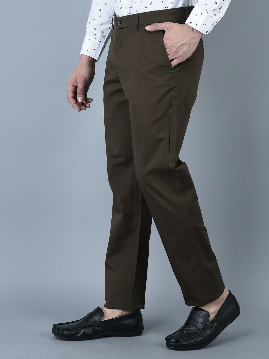 Canoe Men Casual Cotton Fabric Button Closure Solid