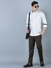 Load image into Gallery viewer, CANOE MEN Casual Shirt White Color Cotton Fabric Button Closure Printed
