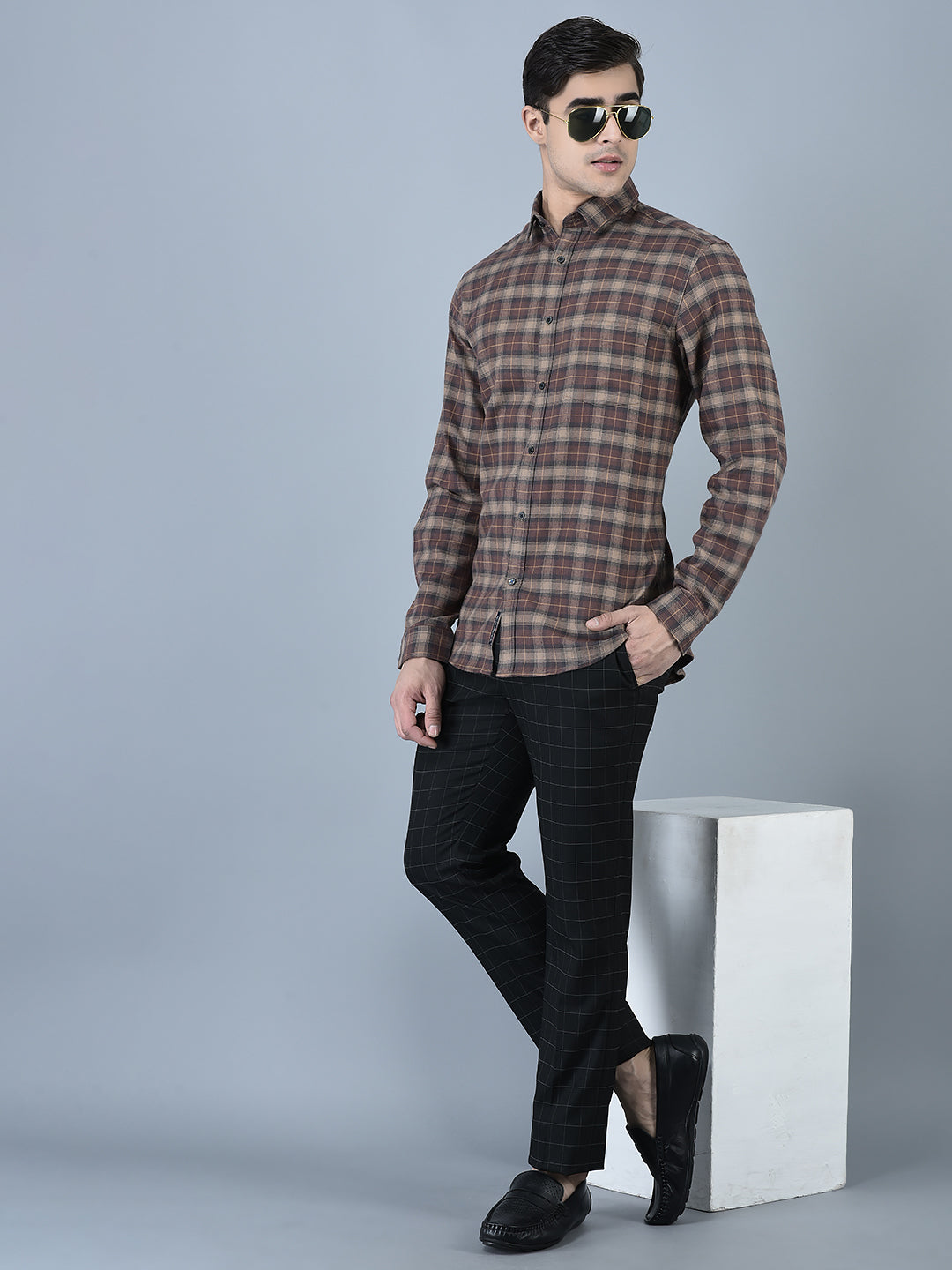 CANOE MEN Urban Shirt  BROWN Color