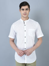 Load image into Gallery viewer, CANOE MEN Casual Shirt White Color Cotton Fabric Button Closure Striped
