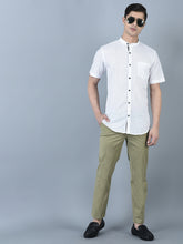 Load image into Gallery viewer, CANOE MEN Casual Shirt White Color Cotton Fabric Button Closure Striped
