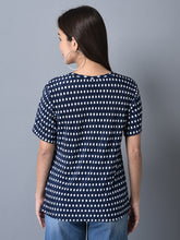 Load image into Gallery viewer, Canoe Women Polka Dot Pleated Fabric T-shirt
