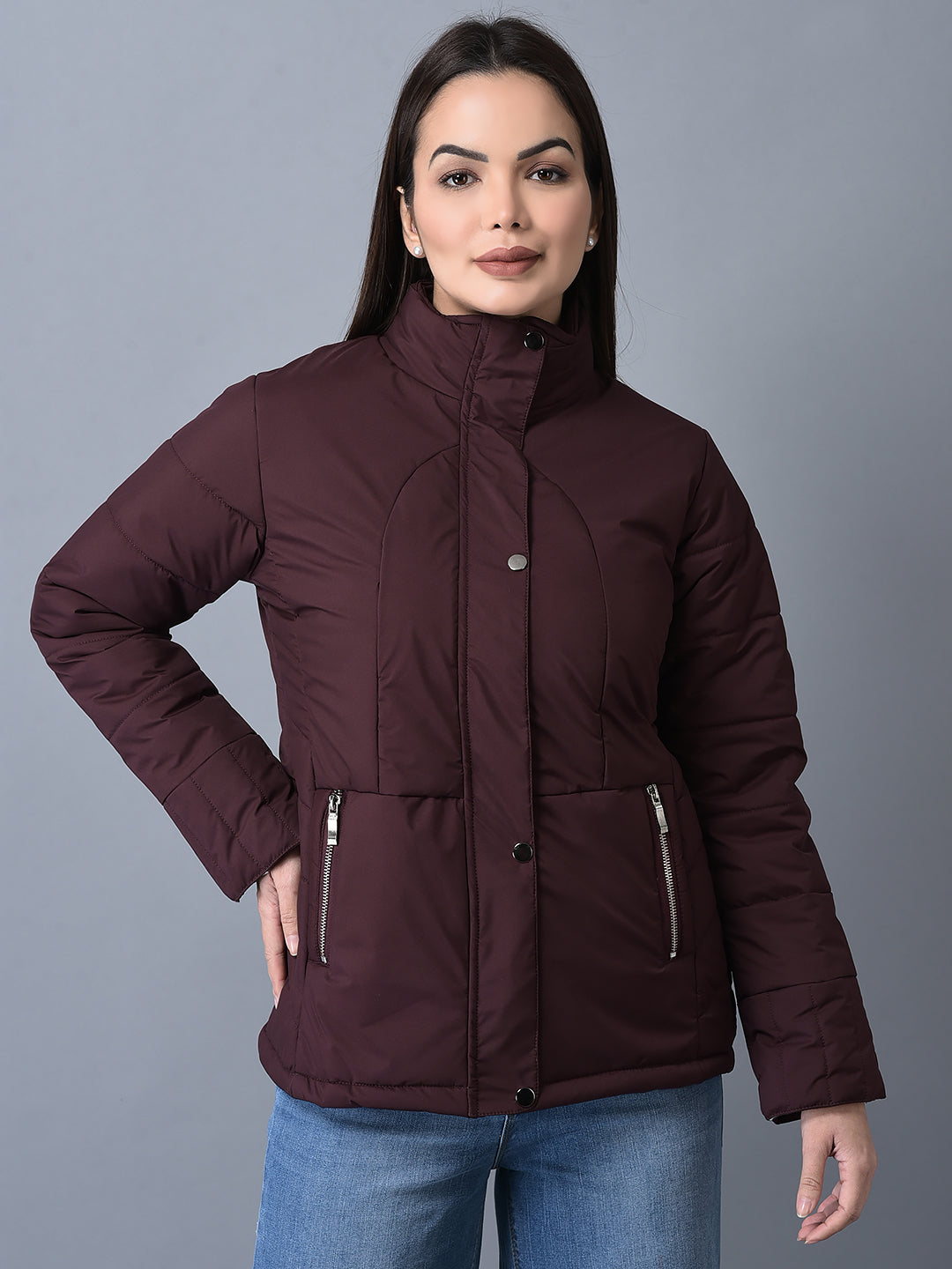 Canoe Women Mock Collar Bomber Jacket