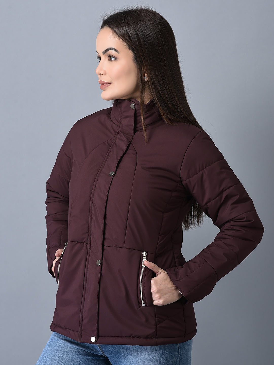 Canoe Women Mock Collar Bomber Jacket