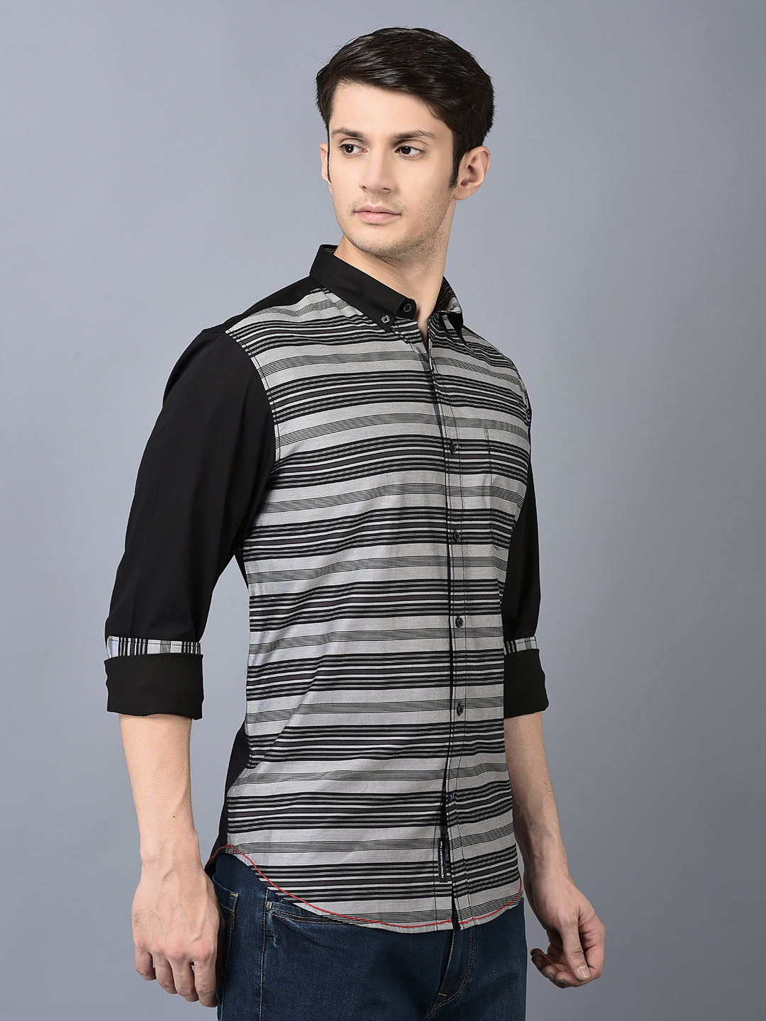 CANOE MEN Urban Shirt  Black Grey Color