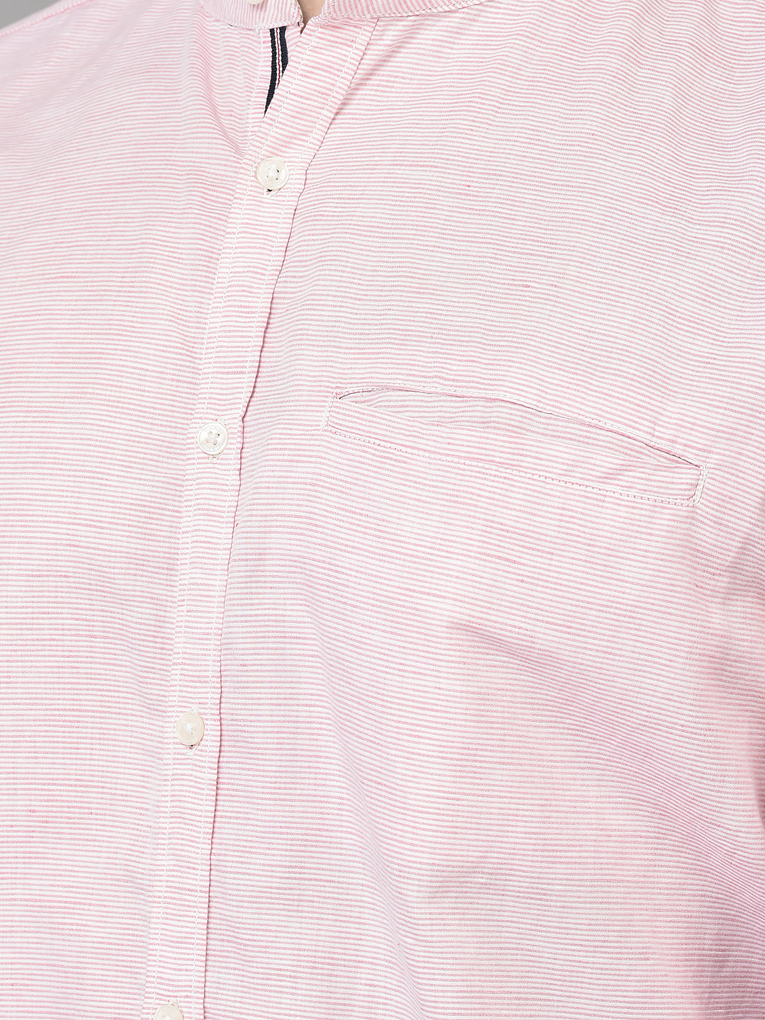 CANOE MEN Casual Shirt Pink Color Cotton Fabric Button Closure Printed