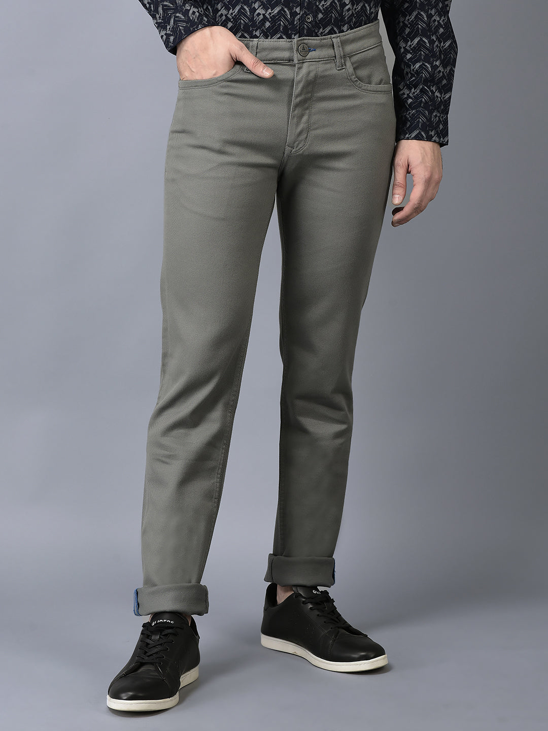 Canoe Men Casual Cotton Fabric Button Closure Faded