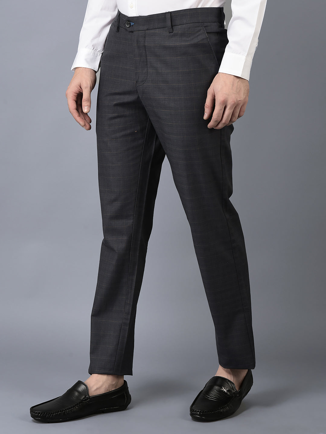 CANOE MEN Formal Trouser  D.GREY Color