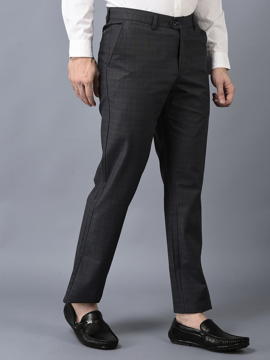 CANOE MEN Formal Trouser  D.GREY Color