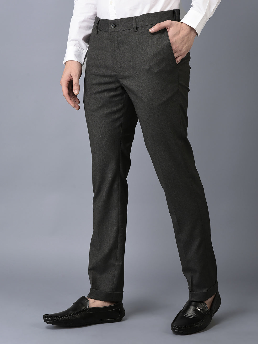 CANOE MEN Formal Trouser Button Closer Belt Loop