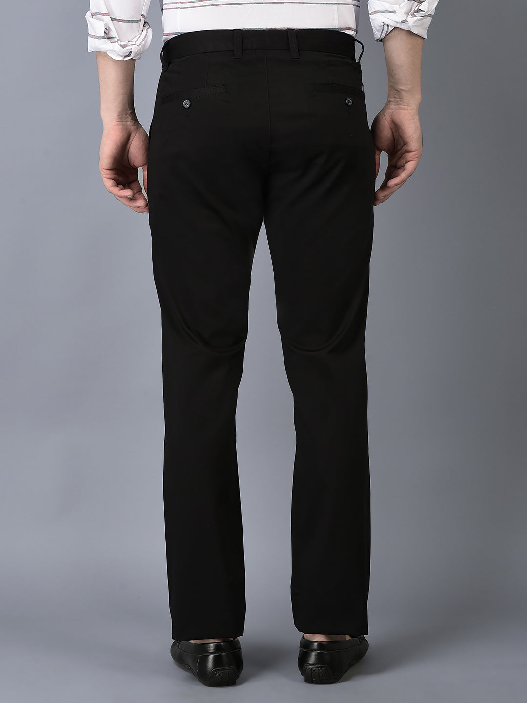 Canoe Men Casual  Black Color Cotton Fabric Button Closure Solid