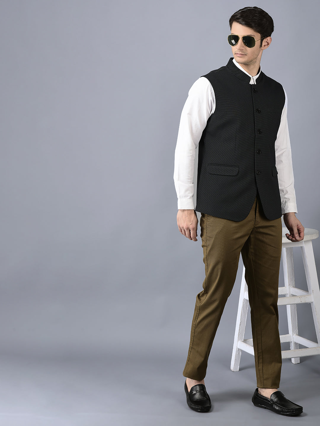 CANOE MEN Casual Waistcoat  Black Color