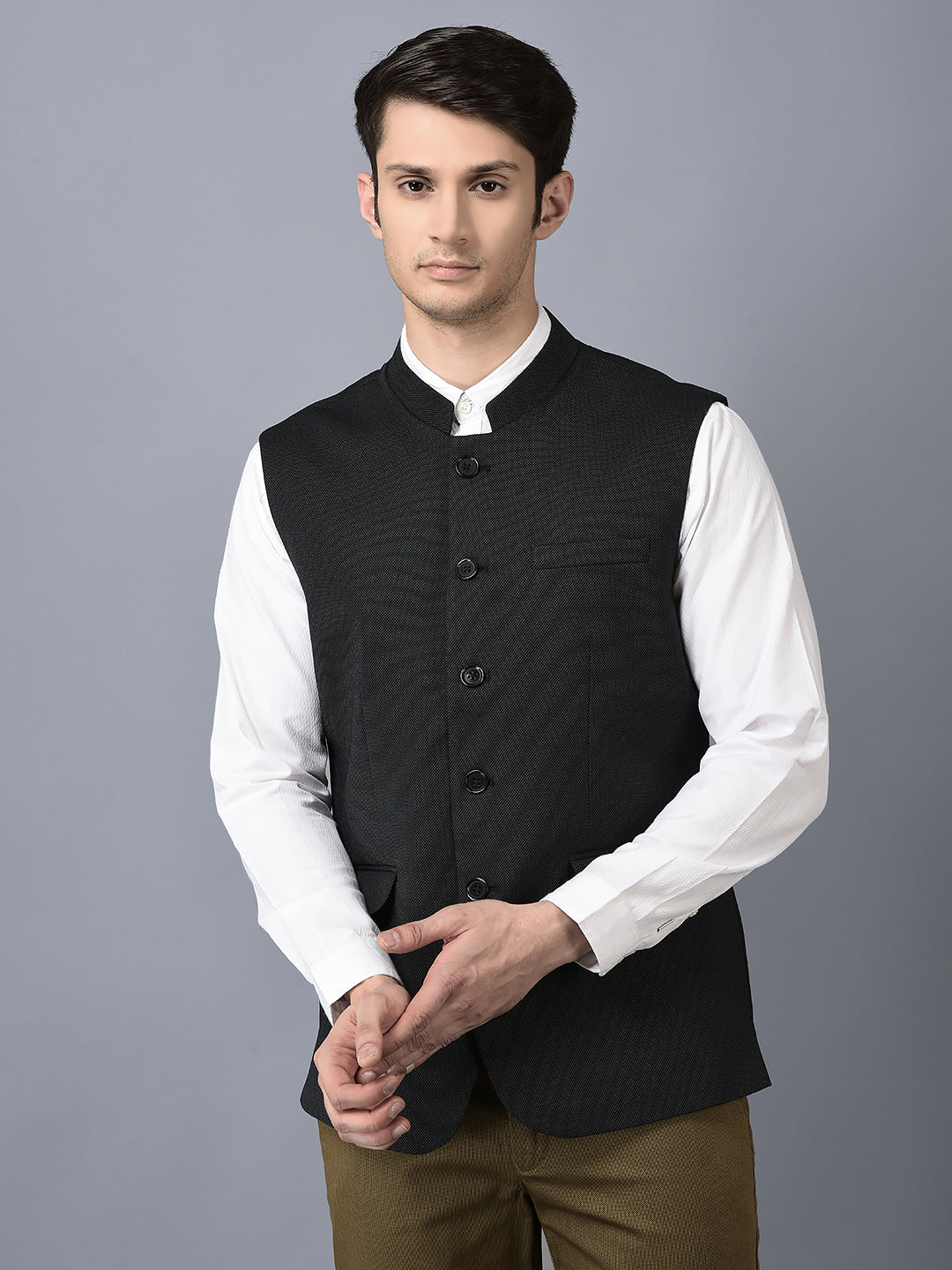 CANOE MEN Casual Waistcoat  Black Color