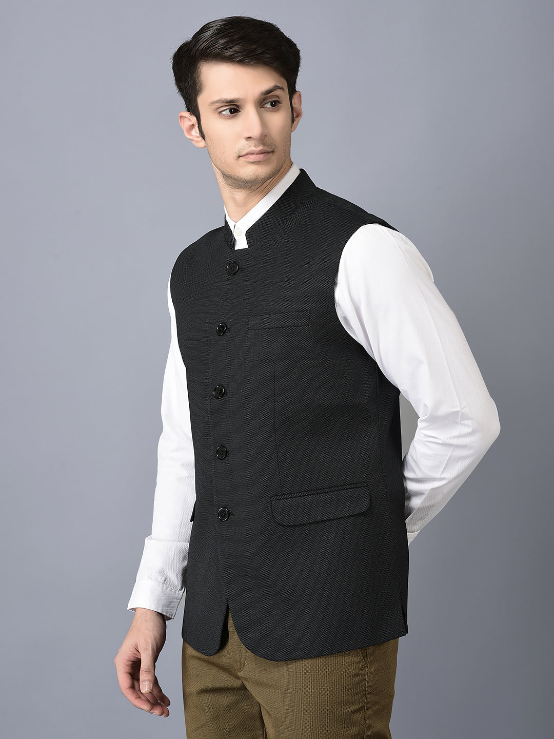 CANOE MEN Casual Waistcoat  Black Color