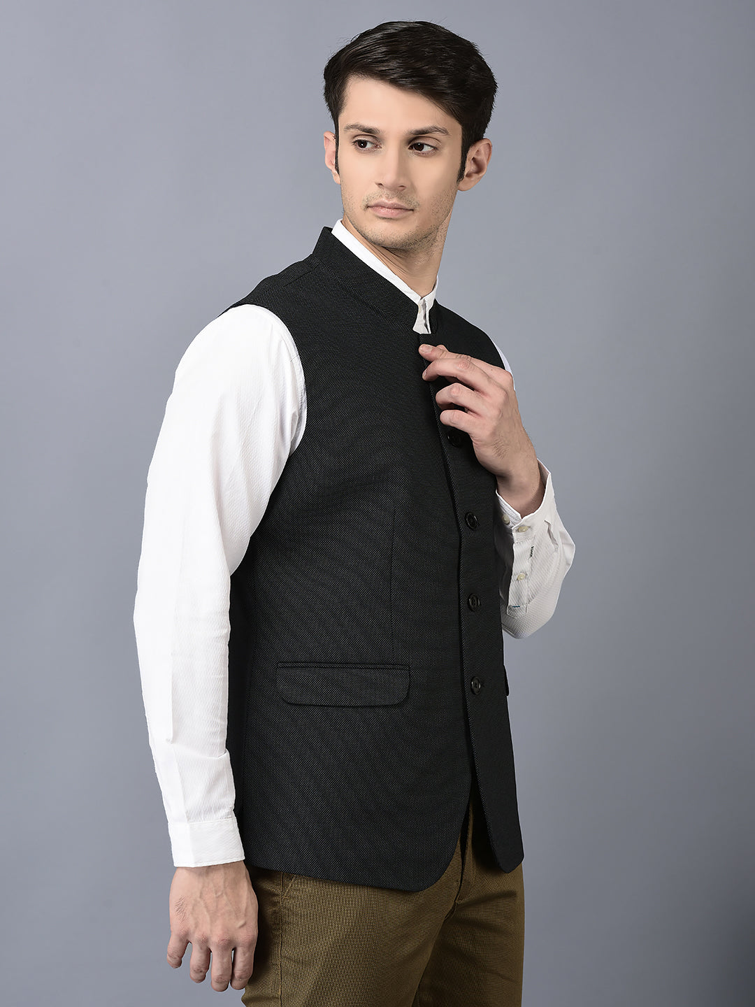 CANOE MEN Casual Waistcoat  Black Color