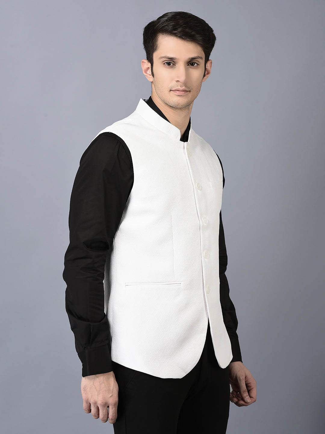 CANOE MEN Casual Waistcoat  White Color