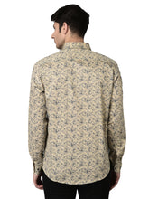 Load image into Gallery viewer, CANOE MEN Casual Shirt Beige Color Cotton Fabric Button Closure Printed
