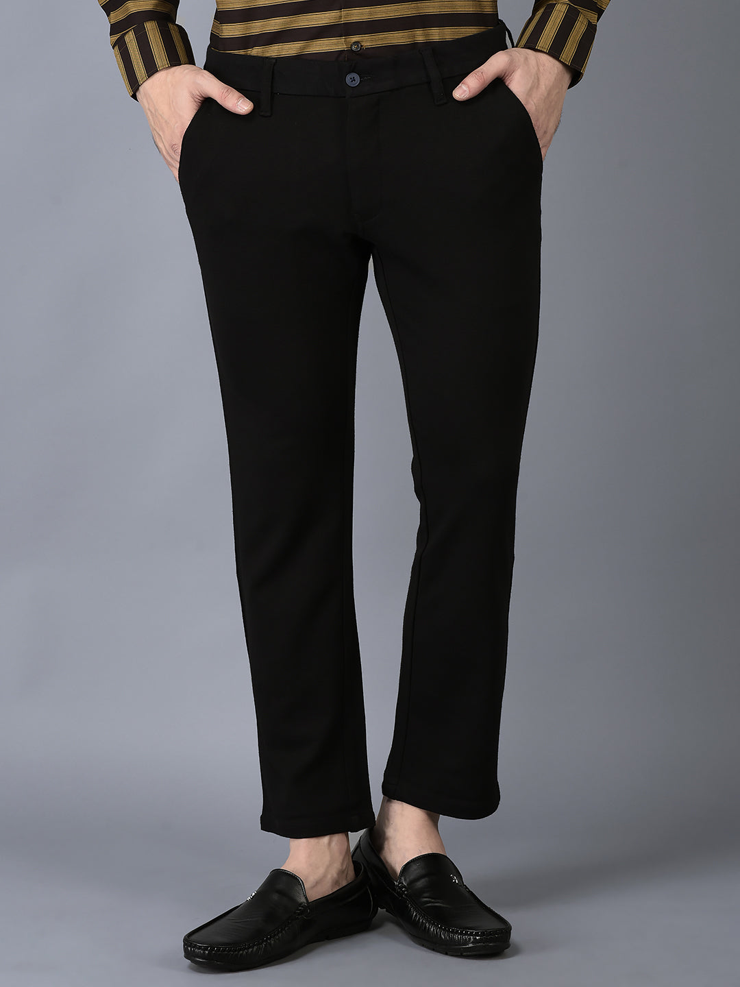 CANOE MEN Formal Trouser  BLACK Color