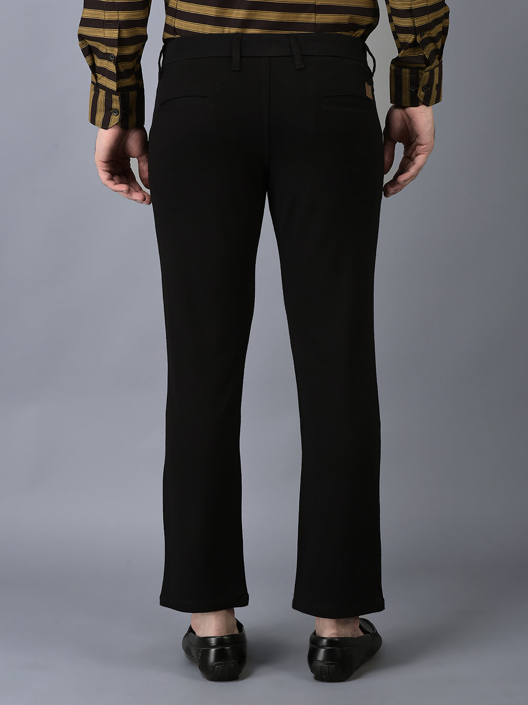 CANOE MEN Formal Trouser  BLACK Color