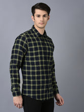 Load image into Gallery viewer, CANOE MEN Casual Shirt Green Color Cotton Fabric Button Closure Checked
