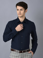 Load image into Gallery viewer, CANOE MEN Formal Shirt Blue Color Cotton Fabric Button Closure Solid
