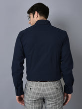 Load image into Gallery viewer, CANOE MEN Formal Shirt Blue Color Cotton Fabric Button Closure Solid
