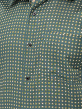 Load image into Gallery viewer, CANOE MEN Formal Shirt Green Color Cotton Fabric Button Closure Printed
