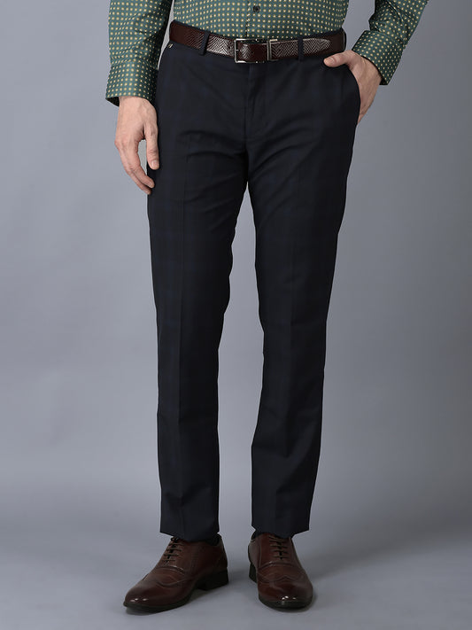 CANOE MEN Formal Trouser Check Pattern With Front Two Pocket