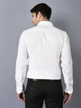 Load image into Gallery viewer, CANOE MEN Formal Shirt White Color Cotton Fabric Button Closure Printed
