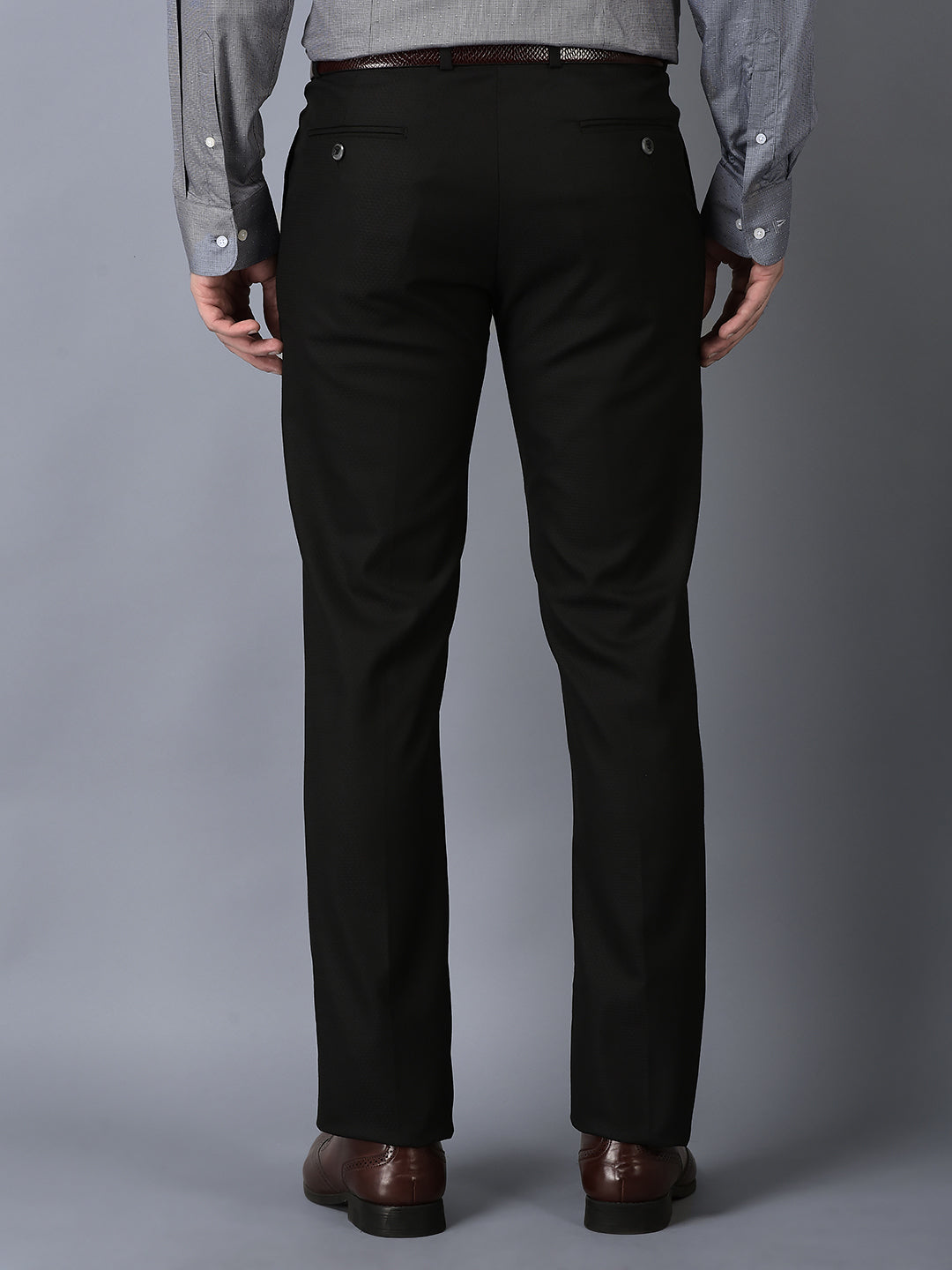 CANOE MEN Formal Trouser  BLACK Color