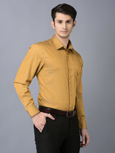 Load image into Gallery viewer, CANOE MEN Formal Shirt Mustard Color Cotton Fabric Button Closure Printed
