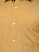 Load image into Gallery viewer, CANOE MEN Formal Shirt Mustard Color Cotton Fabric Button Closure Printed
