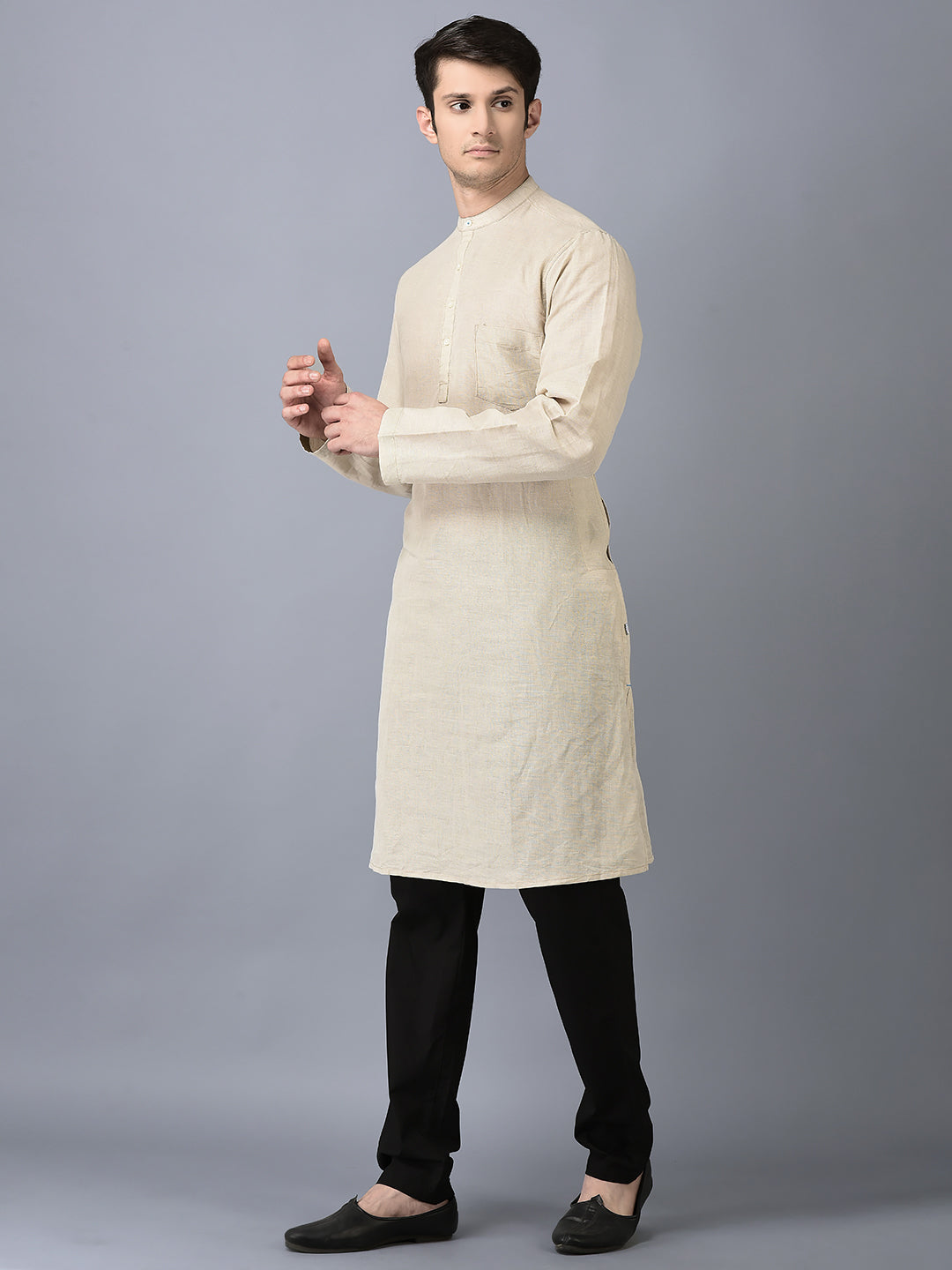 CANOE MEN Casual Kurta  BEIGE Color